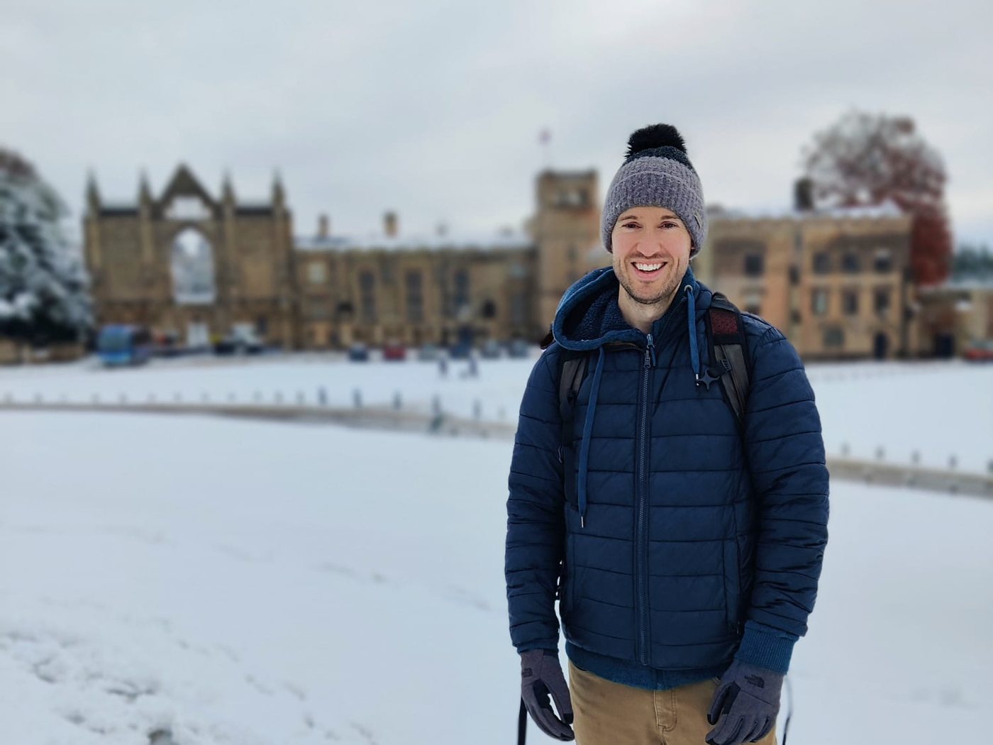 Dr Daniel O'Rourke outside Newstead Abbey in Nottinghamshire